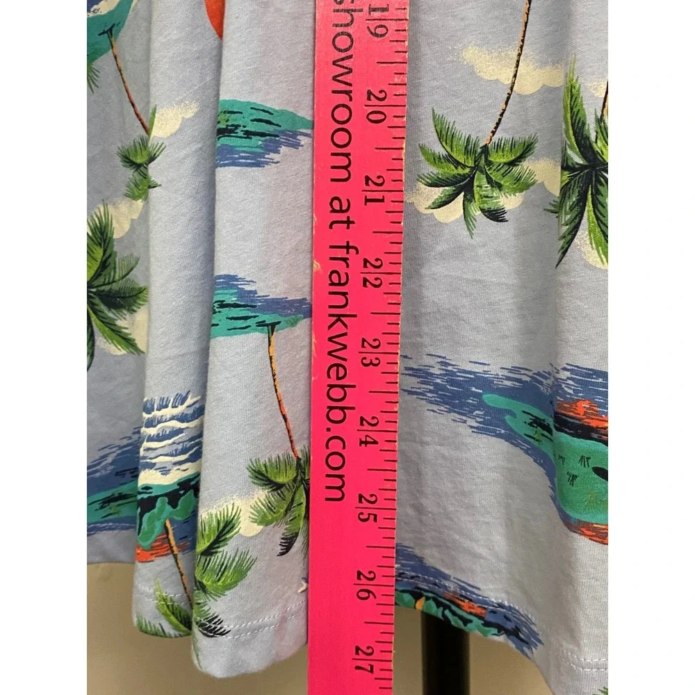 Old Navy Tropical Cami Dress Girls XL 14 Blue  Palm‎ Tree Island Summer Vacation